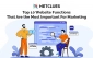Top 10 Website Functions That Are the Most Important For Marketing Top 10 Website Functions That Are the Most Important For Marketing
